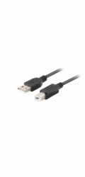USB kabel Lanberg KABEL USB-A (M) -> USB-B (M) 2.0 1.0M ČERNÁ FERITOVÁ BOX LANBERG
