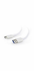 Gembird kábel USB 3.0 (AM) na USB 3.1 (CM), 3 m, biely
