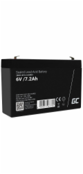 Green Cell AGM VRLA 6V 7.2Ah maintenance-free battery for the alarm system, cash register, toys
