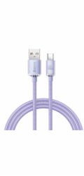 Baseus CAJY000405 Crystal Shine Series Datový Kabel USB - USB-C 100W 1,2m Purple