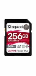 Kingston SDXC karta 256GB Canvas React Plus SDXC UHS-II 300R/260W U3 V90 for Full HD/4K/8K