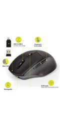 PORT CONNECT Office rechargeable bluetooth combo, bezdrátová nabíjecí myš, černá