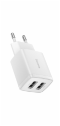 Baseus CCXJ010202 Baseus kompaktní nabíječka 2U 10.5W bílá