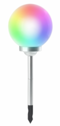 Lampa solární koule RAINBOW 30 cm 4 barevné LED