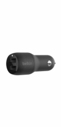 Belkin BOOST CHARGE™ 24W Duální USB-A nabíječka do auta, černá