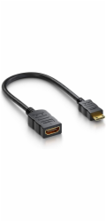 PremiumCord Flexi adaptér HDMI Typ A samice - mini HDMI Typ C samec pro ohebné zapojení