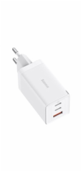 Baseus GaN5 Pro rychlonabíjecí adaptér 2x USB-C + USB-A 65W bílá