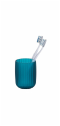 Wenko kelímek na zubní kartáček Agropoli petrolejový plast 7,5 x 10 x 7,5 cm