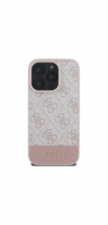 Guess Guess GUHCP16LG4GLPI tvrdý kryt pro iPhone 16 Pro 6.3 růžový/růžový 4G se spodním proužkem