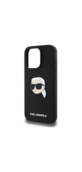 Karl Lagerfeld Karl Lagerfeld KLHMP16LSKHPLK iPhone 16 Pro 6.3 černo/černé pevné pouzdro Silikon Karl Head Print MagSafe