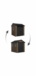Zahradní domek Keter Apex 7,5 x 7 Walnut, s podlahou