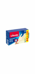 Jednorázové rukavice Vileda z přírodního latexu 80+20 velikost S/M