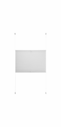 Plisovaná roleta Valeria s denním světlem 75 cm x 130 cm bílá