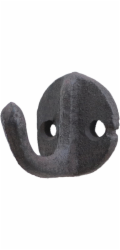 Litinový háček, jednoduchý design v hnědé barvě, 3 cm x 4 cm