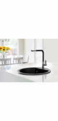 Miló Vestavný dřez z žulového kompozitu Olli 51 černý