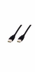 Digitus USB kabel A/samec na A/samec, černý, Měď, 1m