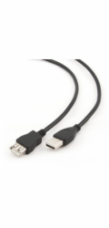 Kabel USB A-A 3m 2.0 prodlužovací HQ Black