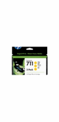 HP 711 Yellow DJ Ink Cart, 29 ml, 3-pack, CZ136A