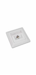 Solarix Zásuvka CAT5E UTP 1 x RJ45 pod omítku bílá SX9-1-5E-UTP-WH