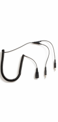 Jabra QD-2x3,5mm, 0,5-2m, coiled