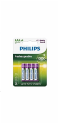 Philips dobíjecí baterie AAA 1000mAh, NiMH - 4ks
