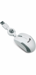 GENIUS myš MicroTraveler V2/ drátová/ 1200 dpi/ USB/ bílá