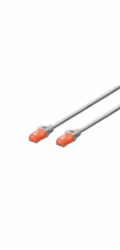 Digitus Ecoline Patch Cable, UTP, CAT 6e, AWG 26/7, šedý 3m, 1ks