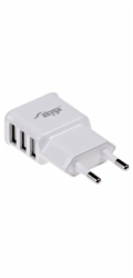 TRX Akyga USB nabíječka 220V/ 5V/ 3.1A/ 3x USB/ bílá