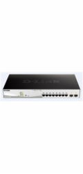 D-Link DGS-1210-10MP D-Link DGS-1210-10MP 10-port Gigabit Smart+ PoE Switch, 8x GbE PoE+, 2x SFP, PoE 130W, fanless