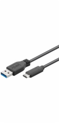 PremiumCord Kabel USB 3.1 konektor C/male - USB 3.0 A/male, černý, 2m