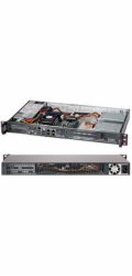 SUPERMICRO mini1U chassis, 1x 3,5" fixed HDD (nebo s MCP-220-00044-0N 2x2,5"), 200W (Gold) (Front panel)