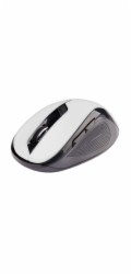 C-TECH myš WLM-02, černo-bílá, bezdrátová, 1600DPI, 6 tlačítek, USB nano receiver
