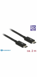 Delock - Kabel Thunderbolt - USB-C (M) do USB-C (M) - USB 3.1 Gen 1 / Thunderbolt 3 / DisplayPort 1.2a - 20 V - 3 A - 2 m - podporuje 4K - černá