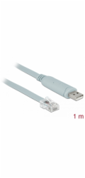 Delock Adapter USB 2.0 Type-A male > 1 x Serial RS-232 RJ45 male 1,0 m grey