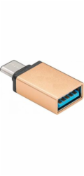 PREMIUMCORD Adaptér USB 3.1 C/male - USB 3.0 A/female, zlatý, OTG