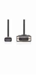 NEDIS kabel HDMI/ konektor HDMI zástrčka - 24 + 1-pinová zástrčka DVI-D/ černý/ blistr/ 3m