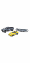 Bruder Terénní auto RAM se sportovním vozem a figurkou