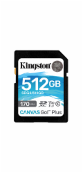 KINGSTON 512GB SDXC Canvas Go! Plus 170R/90W CL10 U3 V30