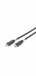 Digitus DisplayPort 1.2. připojovací kabel  se zesilovačem 20 m, Ultra HD 4K ,zlacené konektory