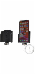 Brodit držák do auta na Apple iPhone 11 Pro v sametu, bez bouzdra, s průchodkou pro Lightning kabel