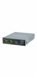 AKASA přední panel HUB 4 Port USB nabíjecí panel s dual Quick Charge 3.0 a dual USB 3.1 porty