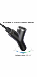Baseus CCALL-YX01 Nabíječka do Auta Y Type 2xUSB + Extender Black