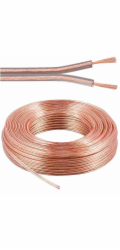 PremiumCord Kabely na propojení reprosoustav 99,9% měď 2x1,5mm2 25m