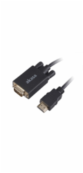 AKASA kabel HDMI na VGA, pozlacené konektory, 2m