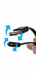 Neutrální USB-A - microUSB USB kabel 1 m Černý