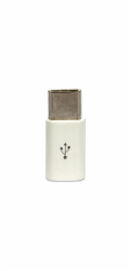 USB adaptér USB-C - microUSB Bílý