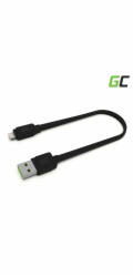 USB zelená buňka GcMatte Lightning Plochý kabel 25 cm s rychlým nabíjením kabelu Apple 2.4A