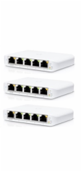 Ubiquiti USW-FLEX-MINI-3 UBNT UniFi Switch USW-Flex-Mini-3, 3-pack [5xGigabit, 1xPoE In]