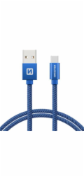 Swissten Datový Kabel Textile Usb / Usb-C 2,0 M Modrý