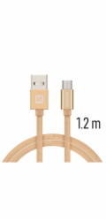 Swissten Datový Kabel Textile Usb / Micro Usb 1,2 M Zlatý